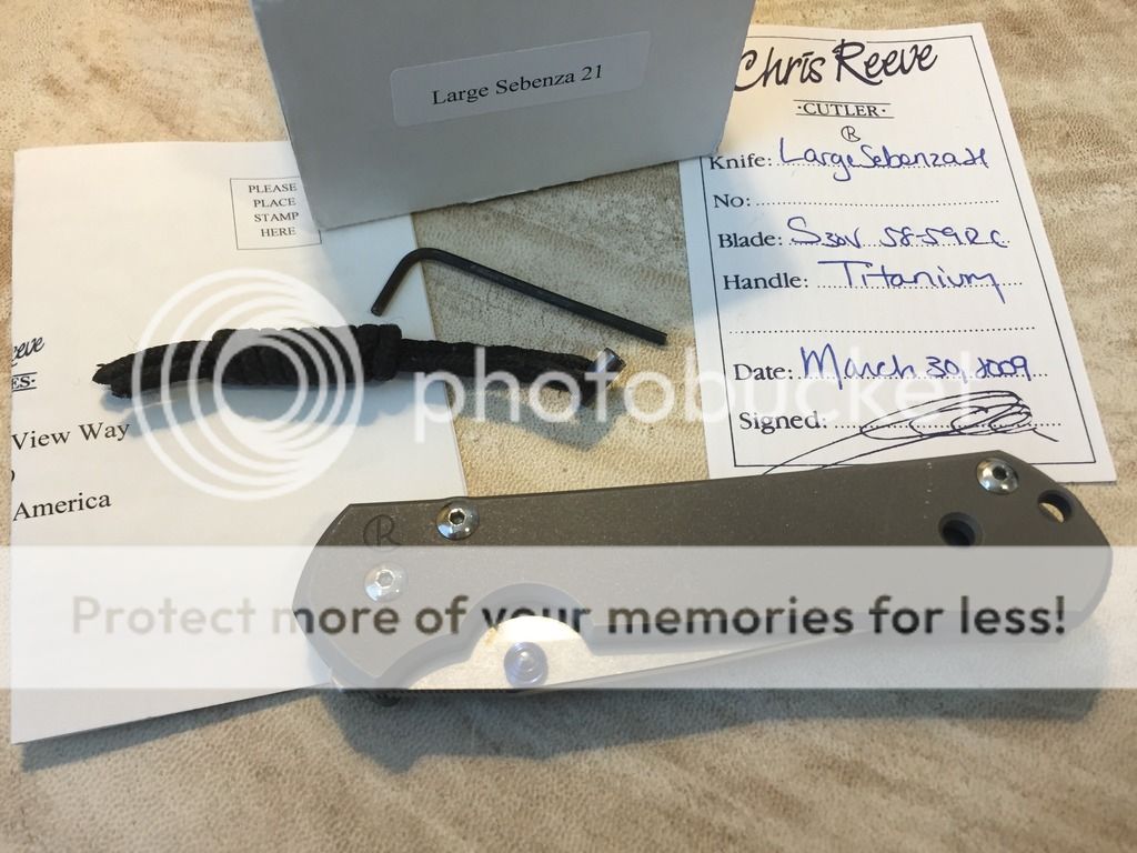 For Sale: Large Sebenza 10, Pre-Idaho Made Stamp. . . Sold ...